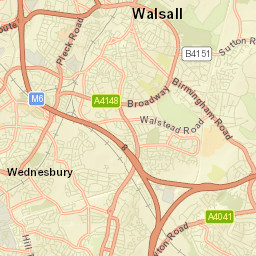 Walsall Street Map
