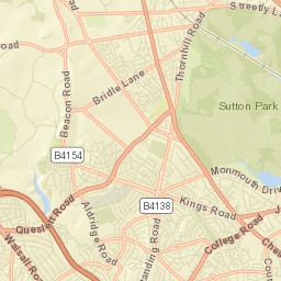 Streetly Street Map