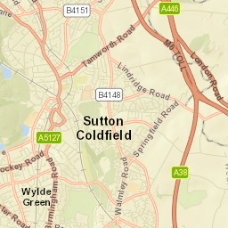 Sutton Coldfield Street Map