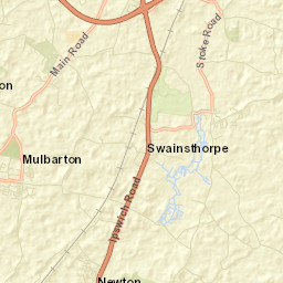 1 Church Road, Newton Flotman, Norwich Street Map