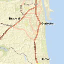Gorleston-on-Sea Street Map