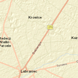 Lubraniec Street Map