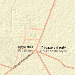 Pruzhany Street Map