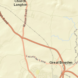 Harborough Road, Market Harborough, Northamptonshire Street Map