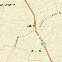 Załuski Street Map