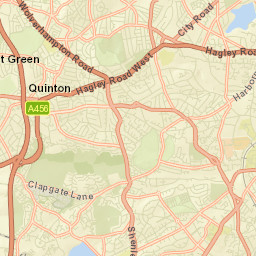 Bartley Green Street Map