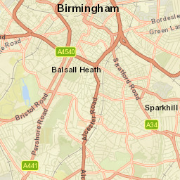 Birmingham Street Map