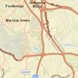 Chelmsley Wood Street Map