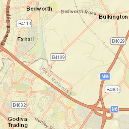 Exhall Street Map