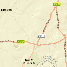 Welford Road, Lutterworth, Leicestershire Street Map