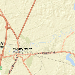 Międzyrzecz Street Map