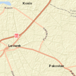 Lwówek Street Map