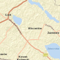 Łąck Street Map