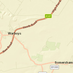 Warboys Street Map