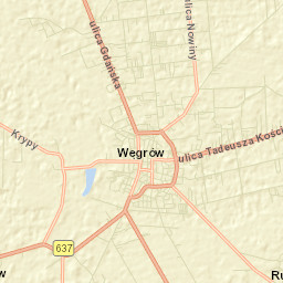Węgrów Street Map