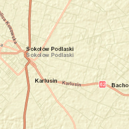 Sokołów Podlaski Street Map