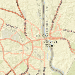 Słubice Street Map