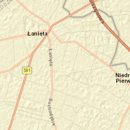 Łanięta Street Map