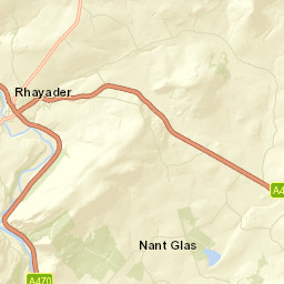 Rhayader Street Map