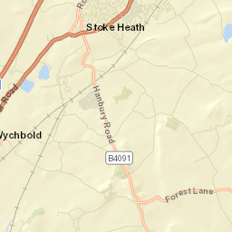 Stoke Prior Street Map