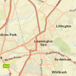 Leek Wootton Street Map