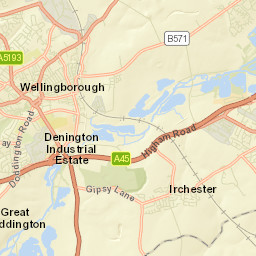 Wellingborough Street Map