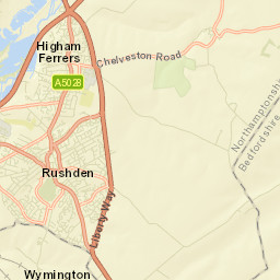 Higham Ferrers Street Map