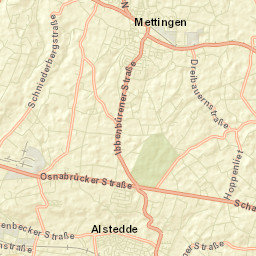 Mettingen Street Map