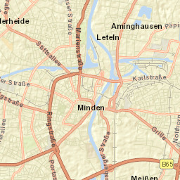 Minden Street Map