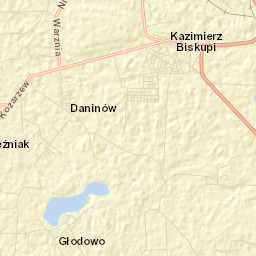 Kazimierz Biskupi Street Map