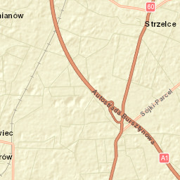 Strzelce Street Map