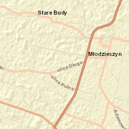 Młodzieszyn Street Map
