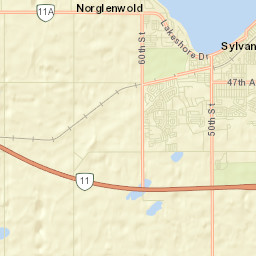 Sylvan Lake Street Map