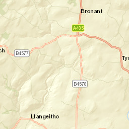 County of Ceredigion Street Map