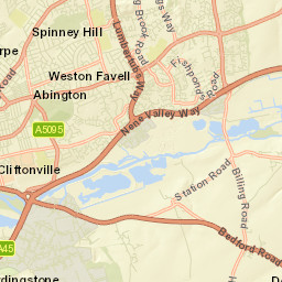 Northamptonshire Street Map