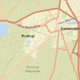 Świebodzin Street Map