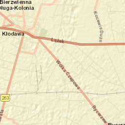 Kłodawa Street Map
