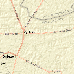 Żychlin Street Map