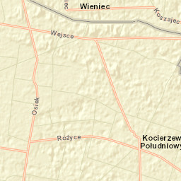 Kocierzew Południowy Street Map