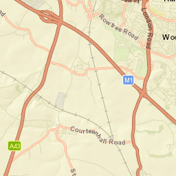 M1, Northampton, Northamptonshire NN7 Street Map