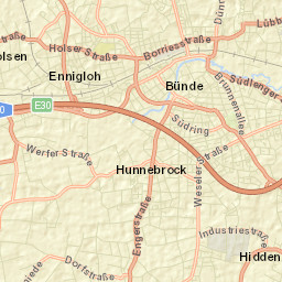 Bünde Street Map