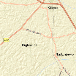 Powiat średzki Street Map