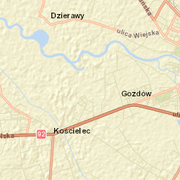 Kościelec Street Map