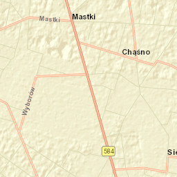 Chąśno Street Map