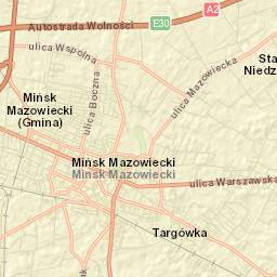 Powiat miński Street Map
