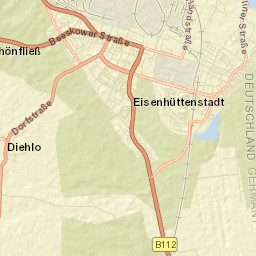 Eisenhüttenstadt Street Map