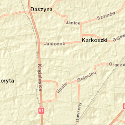 Daszyna Street Map