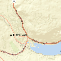 Williams Lake Street Map