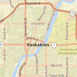 Saskatoon Street Map