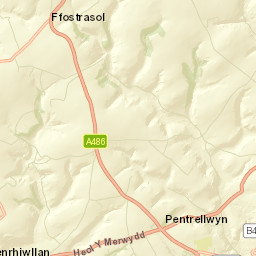 B4571, Llandysul, Ceredigion SA44, UK Street Map